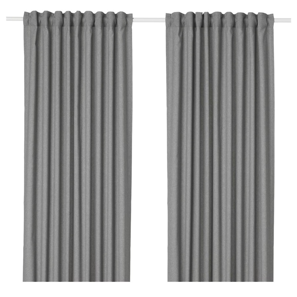 Hannalena Ikea Gray Curtains pair